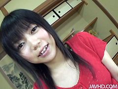 Well, even though this Japanese brunette has small tits and is rather pale, she's still charming. Besides whorish nympho has shaved her pussy cuz she's more than ready to be fucked today. Dude, why not to join her for a nonstop sex till the dawn?