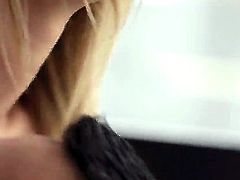 Horny blonde bitch Vanda Lust enjoys getting a big dick in her mouth and then rides it till she cums.