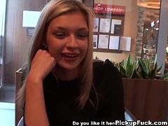 Two horny teens meet a divine blond babe in the street. They head to the cafe before cloistering in the WC where she gives a head to one of them while getting banged in doggy style in steamy threesome sex video by WTF Pass.