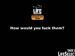 Two mesmerizing Russian hussies give a head to cocky dude before getting fucked up in doggy style to aroused wanker in sultry threesome sex video by Life Selector.