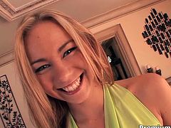 She is pretty chick with blonde hair color. She has got stunning curvy shape that she demonstrates in all the glory in Premium HDV porn movie. Watch her getting nailed hard in her wet twat in various positions.