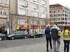 Watch this free hardcore European sex video and see that action as two naughty Euro chicks find a guy on the street and take him home for hot softcore bondage and hardcore sex fun.