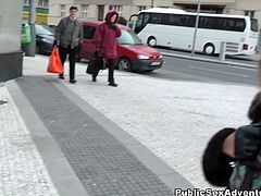 Public toilet is a perfect place to drill picked up busty slut. He enjoys her boobies and her nice adorable ass. He pokes her hard and makes her moan with pleasure.