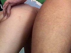 After riding a rapacious dude in reverse cowgirl style, slender brunette slut stands in doggy pose for a hard fuck from behind in perverse sex video by Pack of Porn.