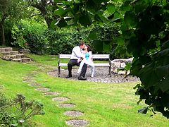 It's a beautiful, sunny day and this chick looks damn fine. She's on a bench with a stranger and because he knew what to say and there's nobody around, the cutie accepted to suck his dick. Look at her pretty face, pink lips and that lustful looks, when she opens her mouth and blows him.