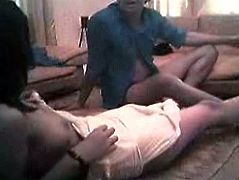 This nasty Indian girl knows exactly what she wants and does a great job of getting it. She spreads her legs wide and lets her lover fuck her in missionary position.