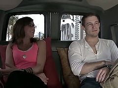 With bubbly bottom gets painted with jizz after sex with horny man