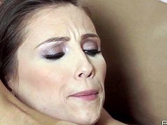 Lovely blonde Ash Hollywood is an experienced cunt licker. She licks her girlfriend's pussy with unrestrained passion pushing her to the edge of orgasm.