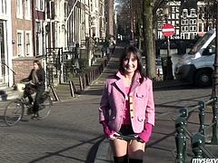 Torn slut Terry is horny exhibitionist. She loves exposing her privates in public places. So she flashes pussy upskirt standing in the middle of the street. Later in a dirty XXX porn video, she gets her pussy rubbed fucking in the forest.