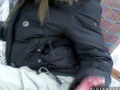 Cute and handsome babe Blue Angel just loves spending her day in the snow and recording all that she does outdoor with her friends and her nice figure as well