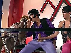 Pretty hot and sexy boys and girls Eliza G, Henessy S, Marcus M and Omar Galanti are pleasing each other with hot oral sex.