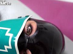 See a nasty babe getting her pussy fingered by another slut covered in latex. Then she's ready to piss all over the nasty temptress!