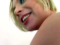 Nora is a blonde who decided to have a blast in her pussy and so she invited these two horny guys who are drilling her pussy in many different positions. This video is so damn hot!