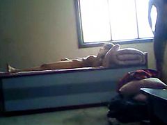 Wanna spy on Lahore college students fucking on cam? Check this out. Hidden cam caught lustful couple fucking in a dormitory. Brunette girlie gets pounded missionary style. Then she gives awesome blowjob.