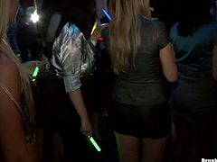 Be pleased with one another hot and exciting sex tube video from Tainster porn site. Drunk girls and guys touch each other on the dance floor grab each others asses.