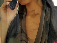 Ruth Medina is a Latin chick with an ass to die for. She is sensually stripping off all her clothes.