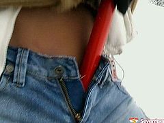 She is adventurous chick that is ready for creepy shit anytime anywhere. So she slips her jeans outdoor fearless of cold. She rubs her tight cherry on cam.