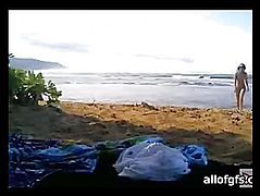 Girl resting on the beach