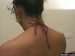 Dirty Indian hoochie shows off her small tits with black nipples and later sucks stiff cock intensively. She is hot tempered Indian slut who is ready to turn all your dirty dreams into reality.