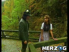 See the hot brunette belle Heidi devouring her doctor's cock in this hot vintage blowjob vid.