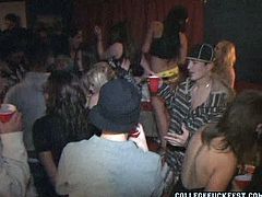 Several drunk chicks are dancing in stockings. They are ready for hardcore pounding and dissolute lesbian orgy. Enjoy college fuck fest party for free.