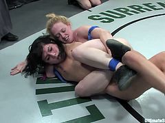 Two teams of chicks wrestle, the winning team gets to bang the losing team and it's fucking hot, check it out right here!