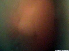 Amateur booty blondie Saul Kendall gets fucked doggy in the bathroom