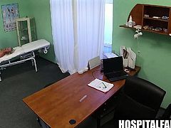 Sexy amateur blonde babe getting fucked by her doctor