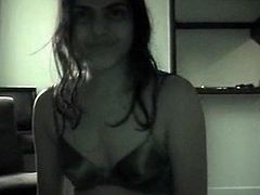 Kinky amateur Indian brunette takes a shower on cam. She shows her big ass and plays with natural tits. Then spoiled black head grabs the towel as if she gets shamed.