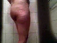 My wife in the shower