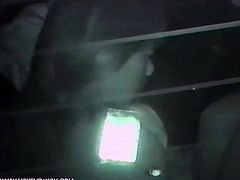 The horny Asian couple decided to fuck in the car.It was dark but night vision makes it visible, Watch how this sexy Japanese girl first gets her pussy fucked and then she sucked his cock. Don't miss it!