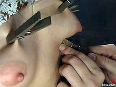 We have here a girl with a gag ball in her mouth going through some hot bondage action that also sees her pussy getting fucked hard.
