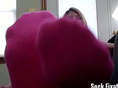 I have been wearing these socks all day long, even at the gym, and they are really ripe right now, just the way you like them. Well, don't be shy, go ahead and get right up in there.