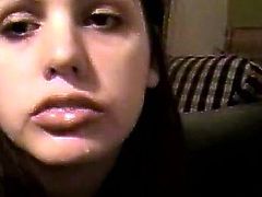 Hardcore amateur brunette gets sperm right in her mouth