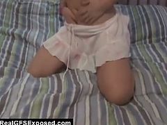 Check out this cute girlfriend name September teasing in this homemade video. She takes off her sexy clothes slowly to reveal her tight snatch and use some toys till an orgasm!