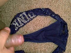 cum on nieces blue vs thong panties