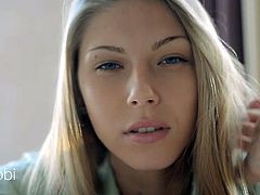 Smoking hot blonde babe is fantastically seductive and beautiful young model. She takes her clothes off teasingly demonstrating her fresh sexy body. She slips her hand down caressing her smooth silky pussy moaning seductively. Incredibly exciting video that is definitely worth watching.