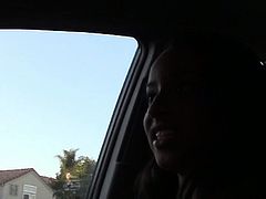 Amateur brunette teen gets fucked in car as she gets seduced to enjoy her first outdoor encounter. She lets in that hard cock inside her cum starving mouth and tight pussy.