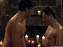 You are invited to join this erotic and very intimate gay cock massage. Their hot bodies will collide as they oil up each other with all the candles all around them that adds up the mood.