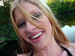 Our blonde babe likes water sports but her wet body makes her incredibly attractive and she needs to satisfy us! I start by groping her sweet, milky white tits and then when she bent over to show me that sexy ass I just knew I must fuck this beauty deep and hard, filling her with my cock and maybe some semen.