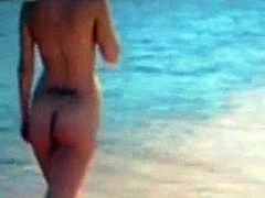 TWO SMOKING HOT TEEN NUDISTS PLAYING FRISBY AT THE NUDE BEACH