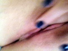 shaved pussy playing