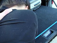 Tasty looking whore I just picked up on the roadside fingers her cunt outdoors before she inclines and allows me to poke her vagina from behind during a daytime.