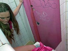 Monica Rise is a sex assed young slut. She gives POV blowjob in the bathroom and then takes off her shorts. She gets her pussy fingered from behind with her lovely pink panties on.