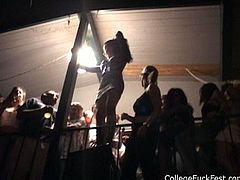 This chick is so horny and frisky that it is really scary. She's more than eager to show her small perky tits to her lover. Press play and see what happens next.