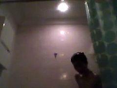 Skype call to nanny in HK having shower