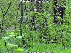 This hot czech couple enjoy to have fun when they are taking a walk in the nature. They always records how they fuck and this scene is only a small part of their collection!
