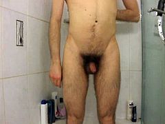 Taking a shower and getting horny