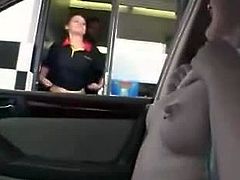 Drive through tittie flashing with window worker