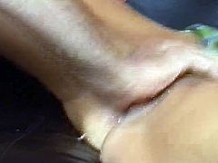 Watch this sexy and wild blonde milf with huge tits makes her man crazy for her.She strips off her clothes and let him suck her those big fun bags before her fingers her holes and fuck her tight horny pussy hard